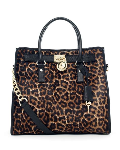 MICHAEL Michael Kors Large Hamilton Leopard Print Calf Hair 